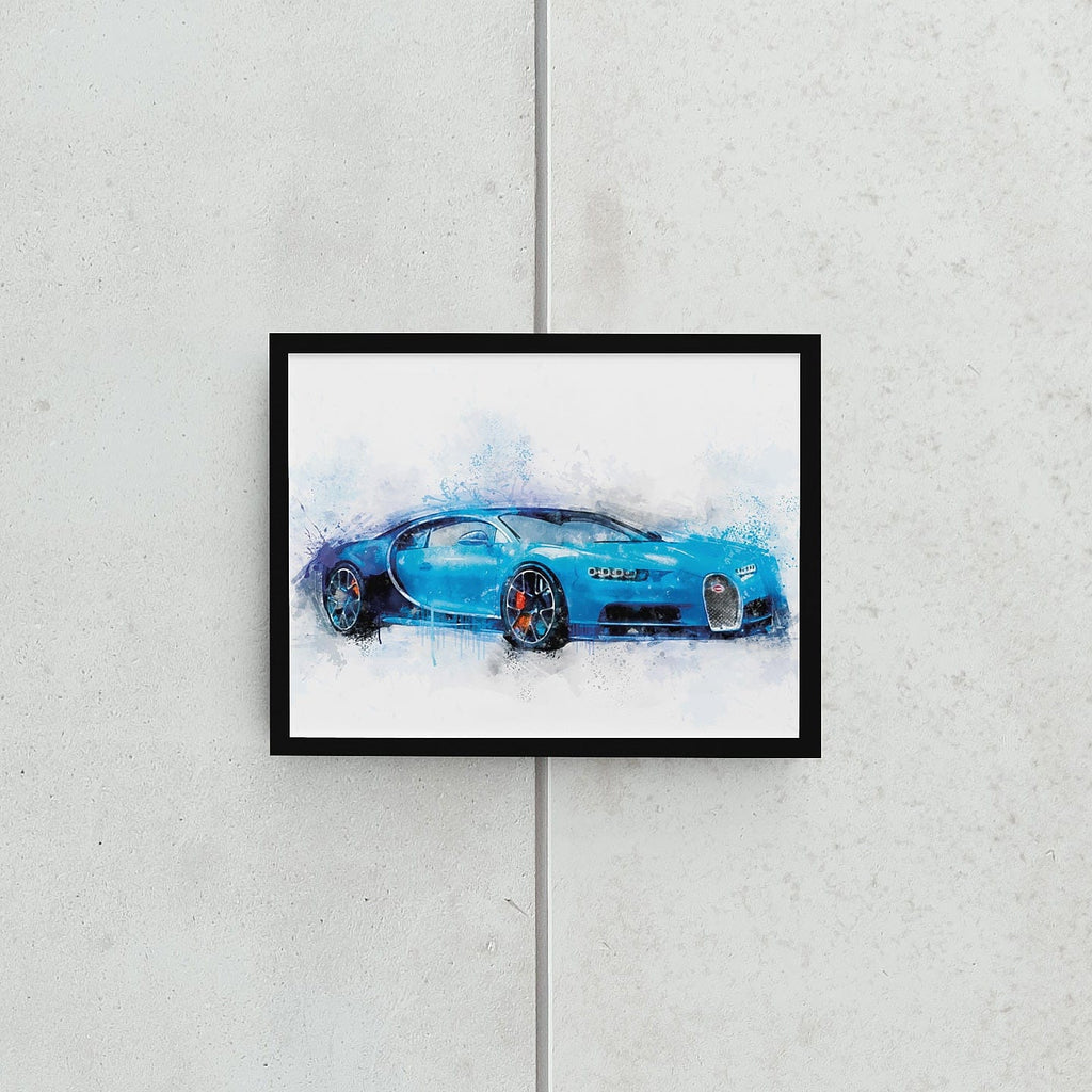 SuperCar Bugatti HyperCar Wall Art Print