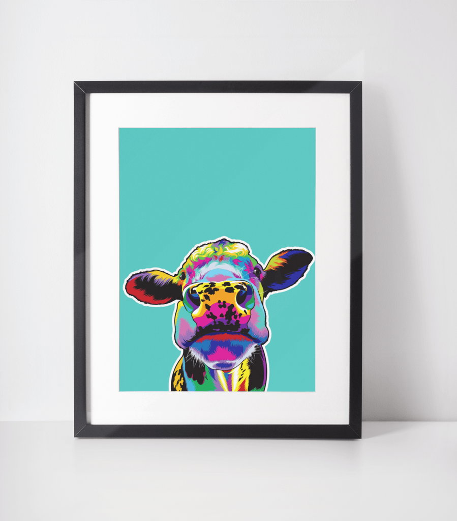 Woolly Mammoth Media Animal Art Cow Pop Art Wall Print