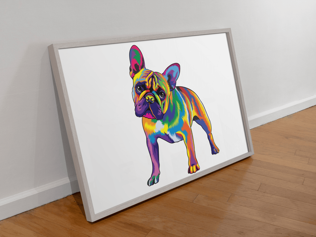 Woolly Mammoth Media Animal Art French Bulldog vibrant wall art