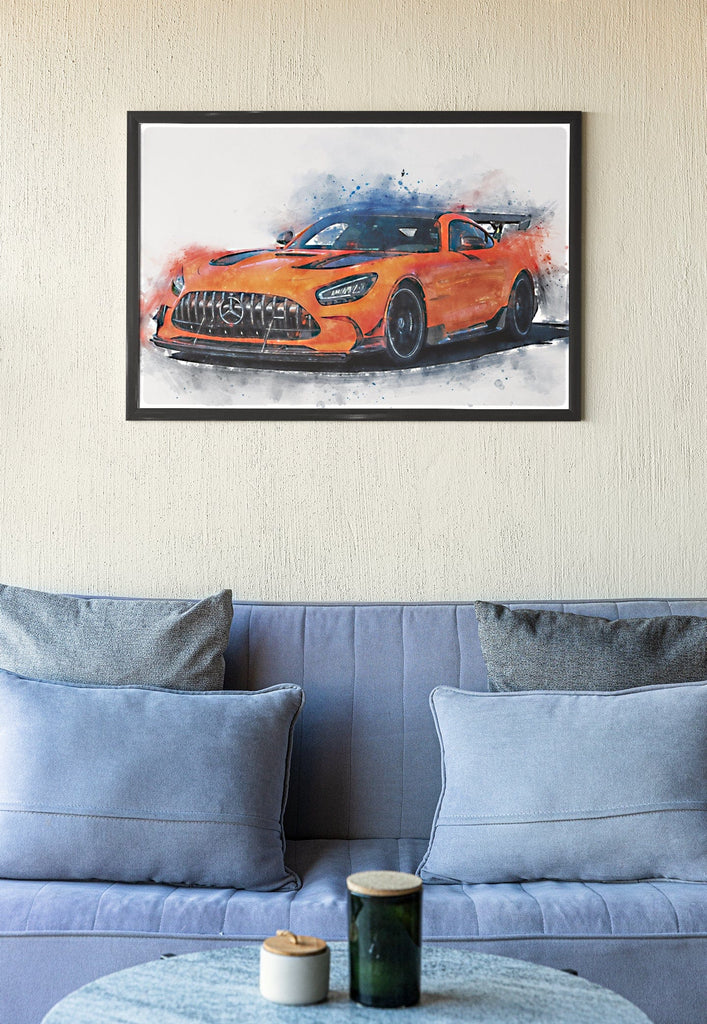 Woolly Mammoth Media Cars AMG GT Supercar Wall Art Print