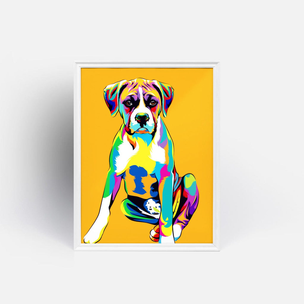 Woolly Mammoth Media Dogs Boxer Dog Pop Art Wall Art Print