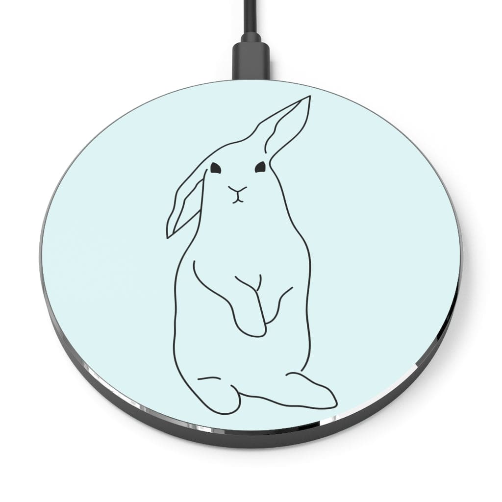 Printify Animal Line Art Round / One size Rabbit Line Art Wireless Charger