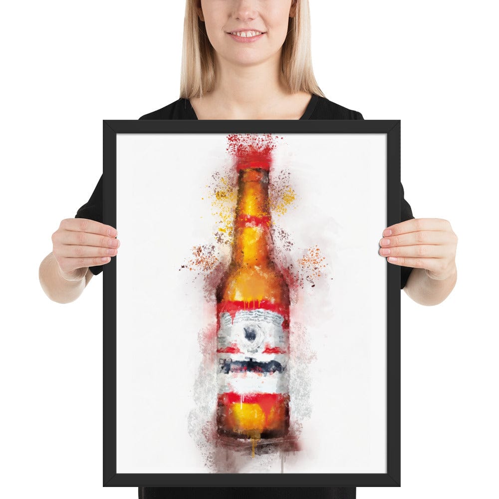 Woolly Mammoth Media 16″×20″ Bud Beer Bottle Wall Art