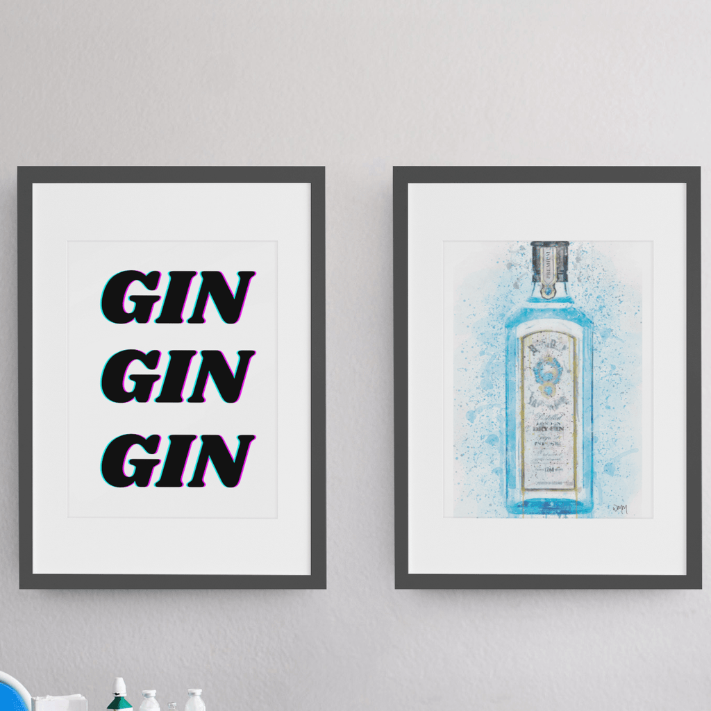 Gin wall art prints Wall art canvas prints UK