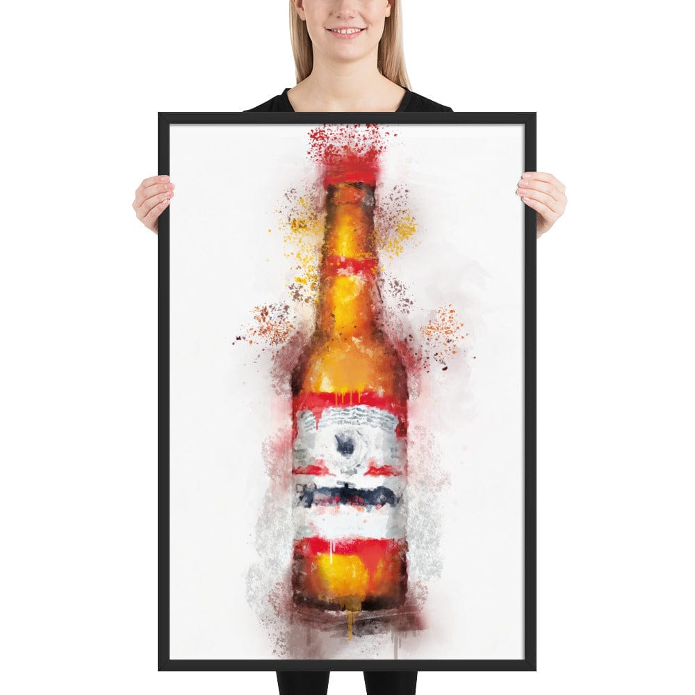 Woolly Mammoth Media 24″×36″ Bud Beer Bottle Wall Art
