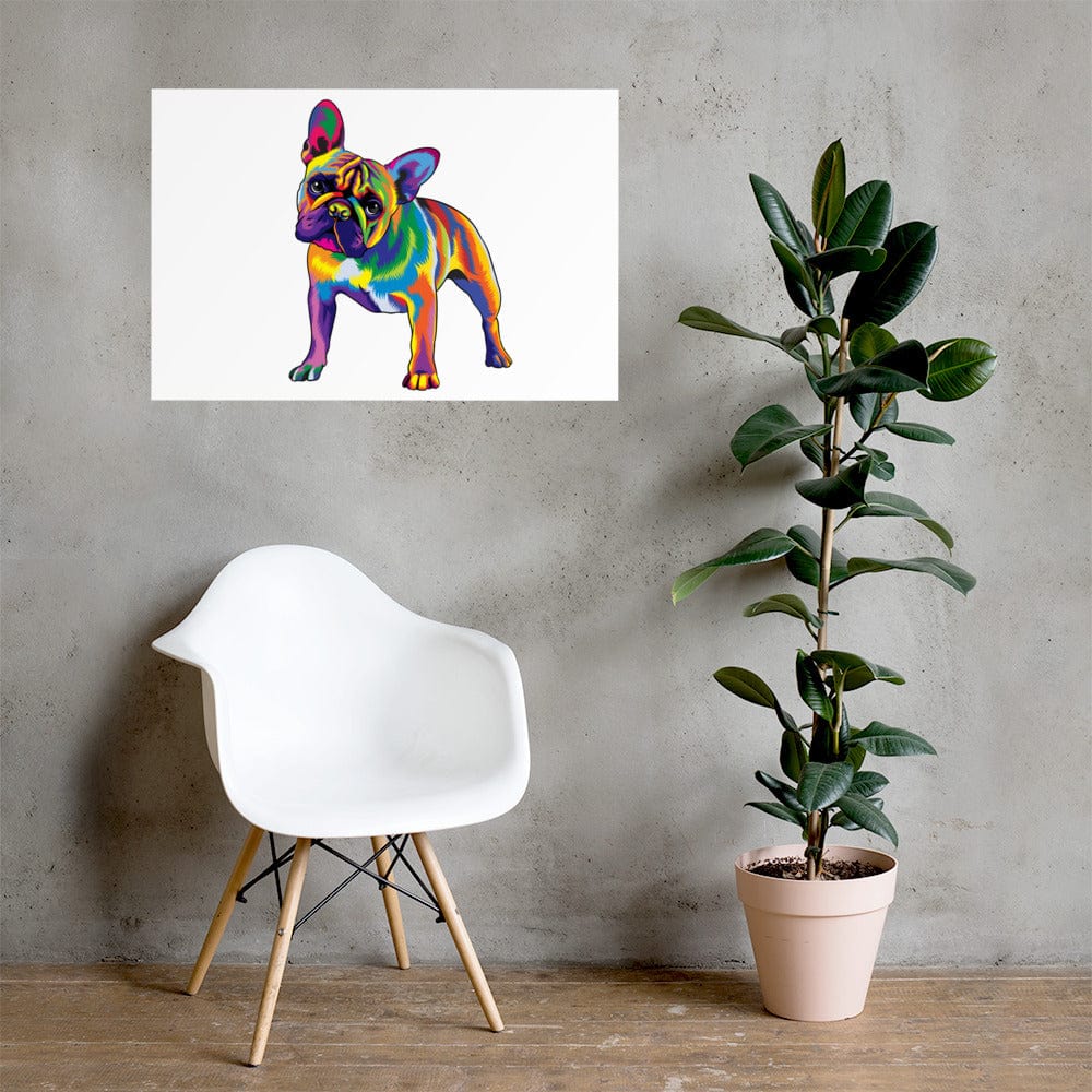 Woolly Mammoth Media 24″×36″ French Bulldog vibrant wall art