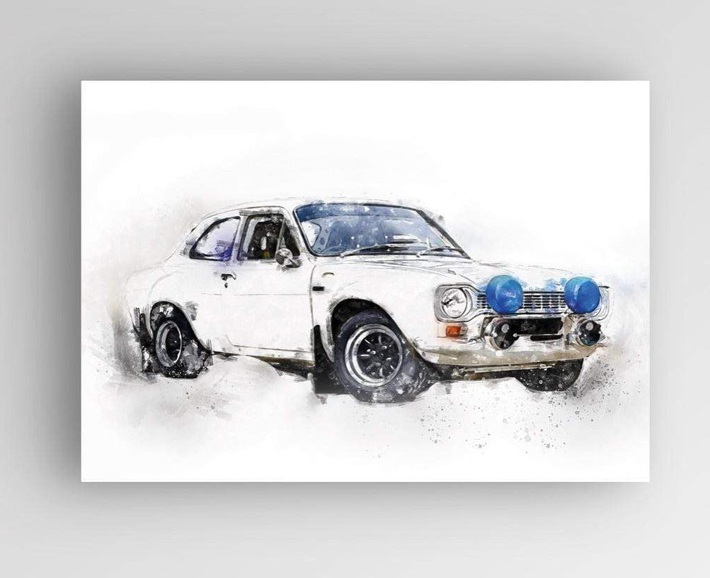 MK1 Rally Car Wall Art Print freeshipping - Woolly Mammoth Media