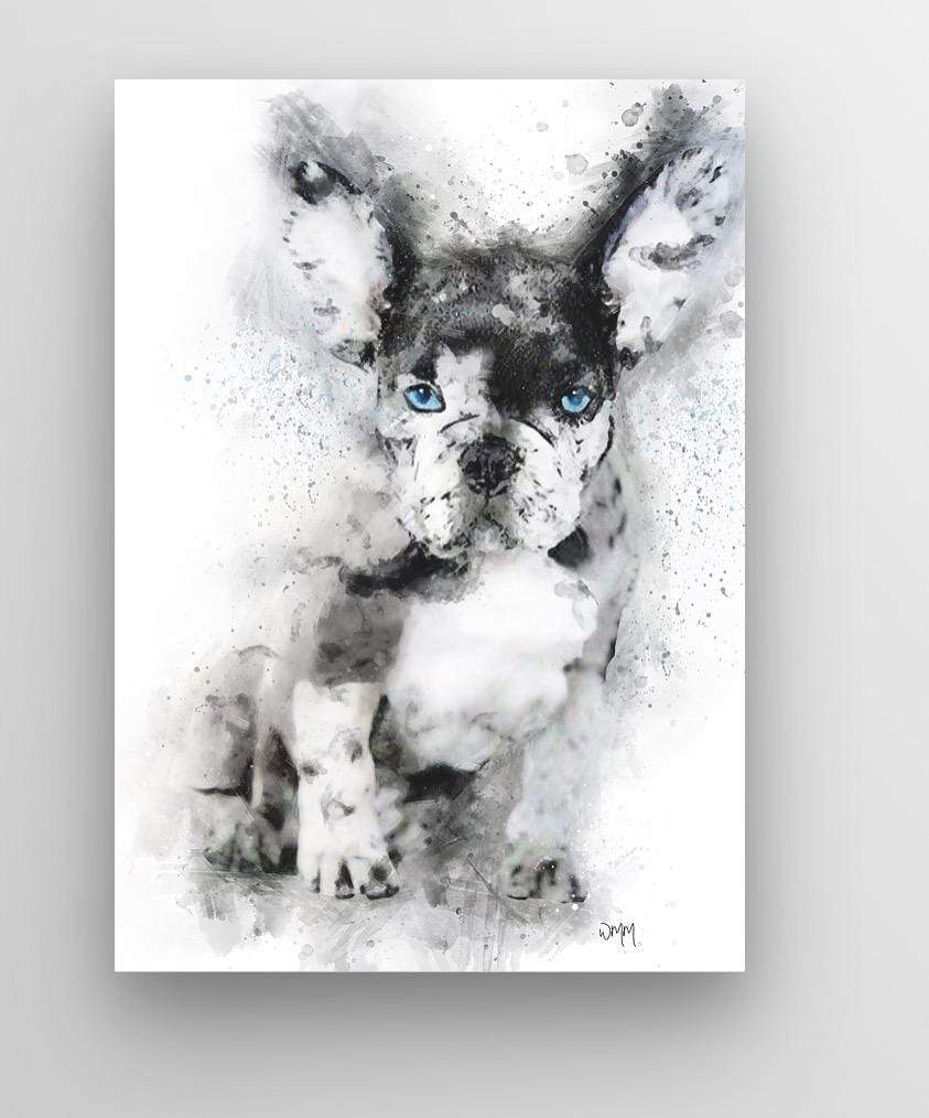 French Bulldog Wall Art Print Frenchie freeshipping - Woolly Mammoth Media