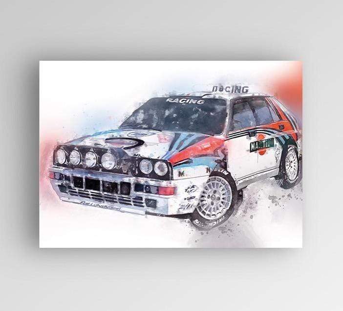 Delta Classic Rally Car wall art print freeshipping - Woolly Mammoth Media