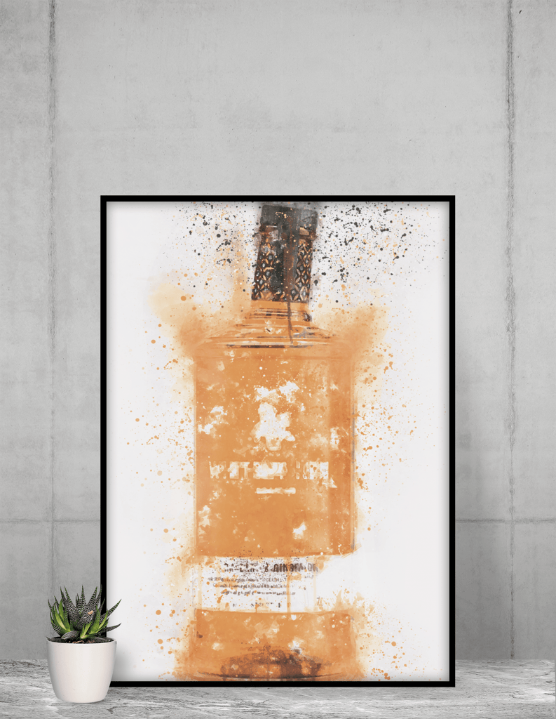 Woolly Mammoth Media Alcohol Bottles 16x12" Framed Print Sicilian Orange Gin Wall Art Print