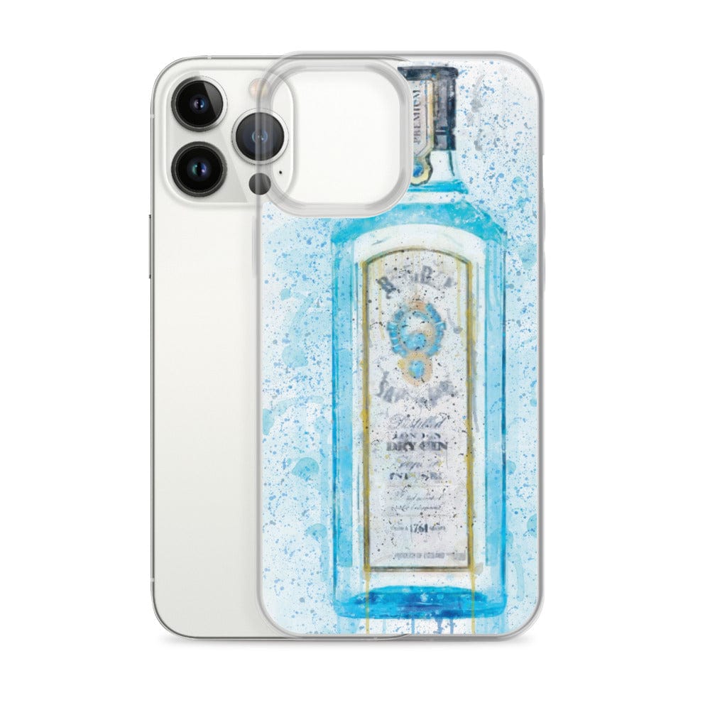Woolly Mammoth Media Alcohol / Drinks iPhone Case Blue Gin Bottle iPhone Case Cover