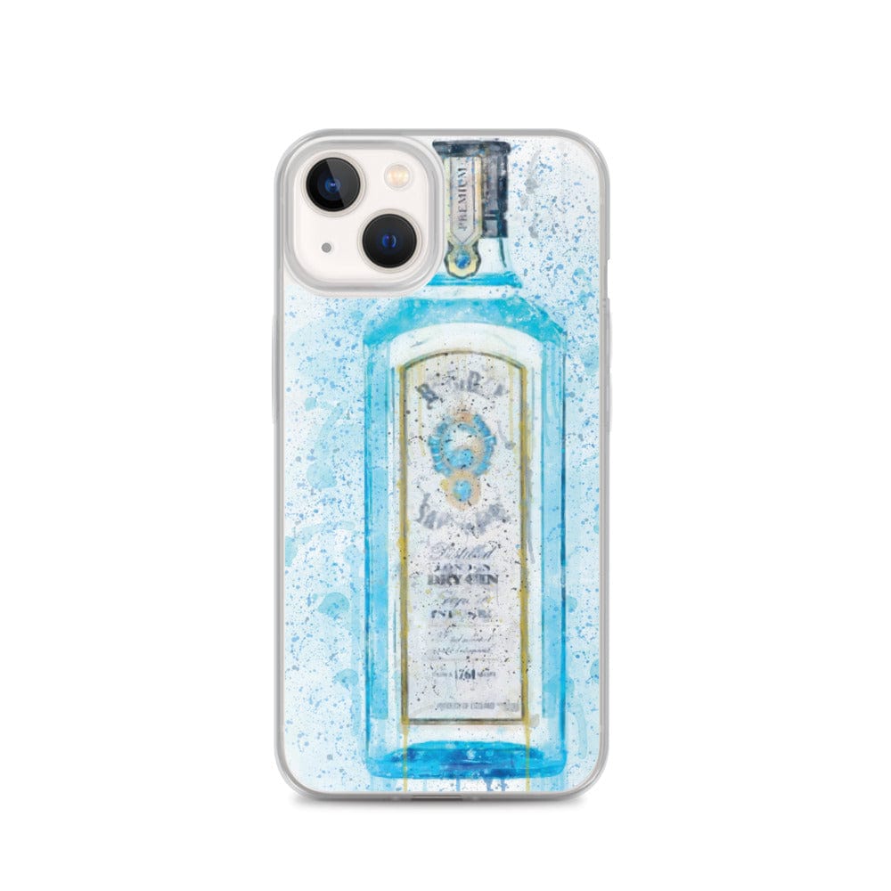 Woolly Mammoth Media Alcohol / Drinks iPhone Case iPhone 13 Blue Gin Bottle iPhone Case Cover