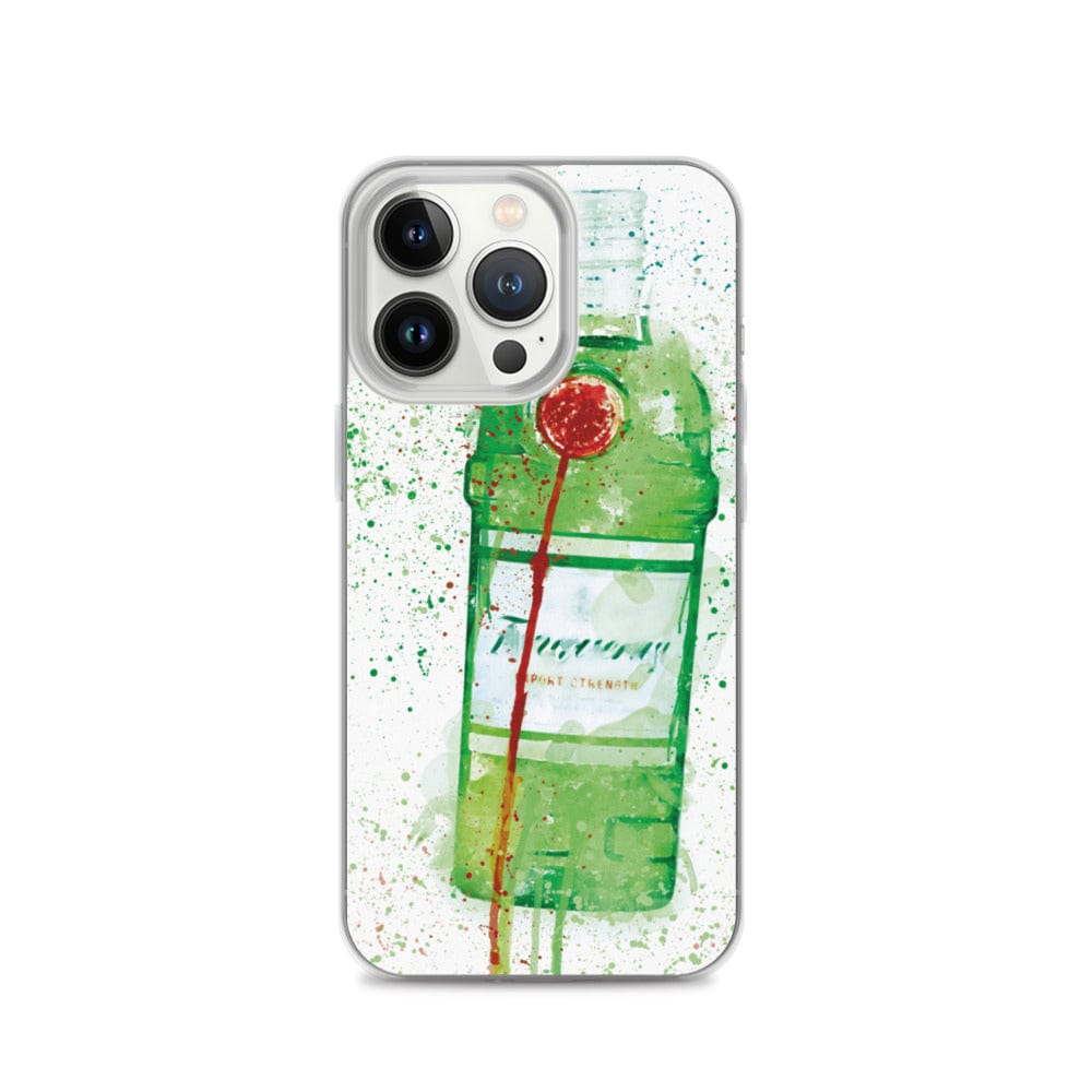 Woolly Mammoth Media Alcohol / Drinks iPhone Case iPhone 13 Pro Green Gin Splatter Art iPhone Case Cover