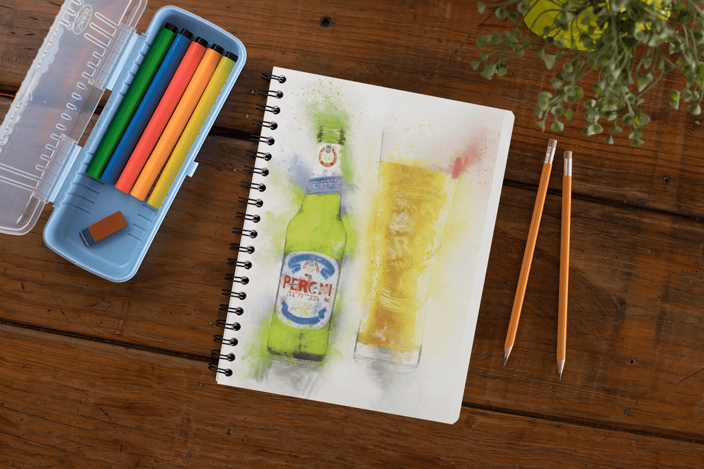Woolly Mammoth Media Alcohol Drinks Notebook Beer bottle Art Notebook