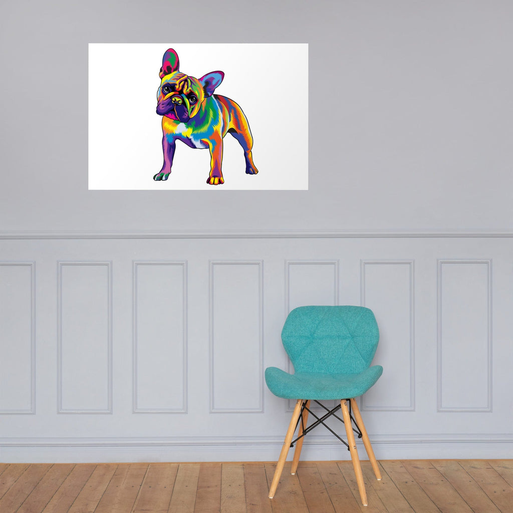 Woolly Mammoth Media Animal Art French Bulldog vibrant wall art