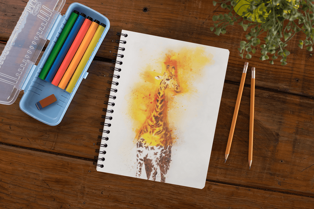 Woolly Mammoth Media Animal Art Giraffe Art Notebook