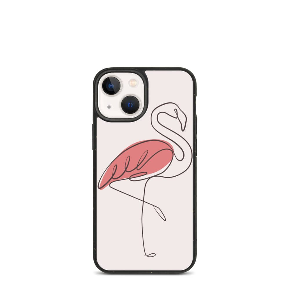Woolly Mammoth Media Animal Line Art iPhone 13 mini Flamingo Line Art Biodegradable phone case cover