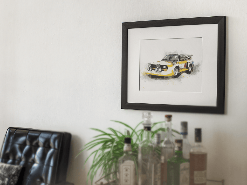 Woolly Mammoth Media Audi Quattro Rally Car Wall Art Print
