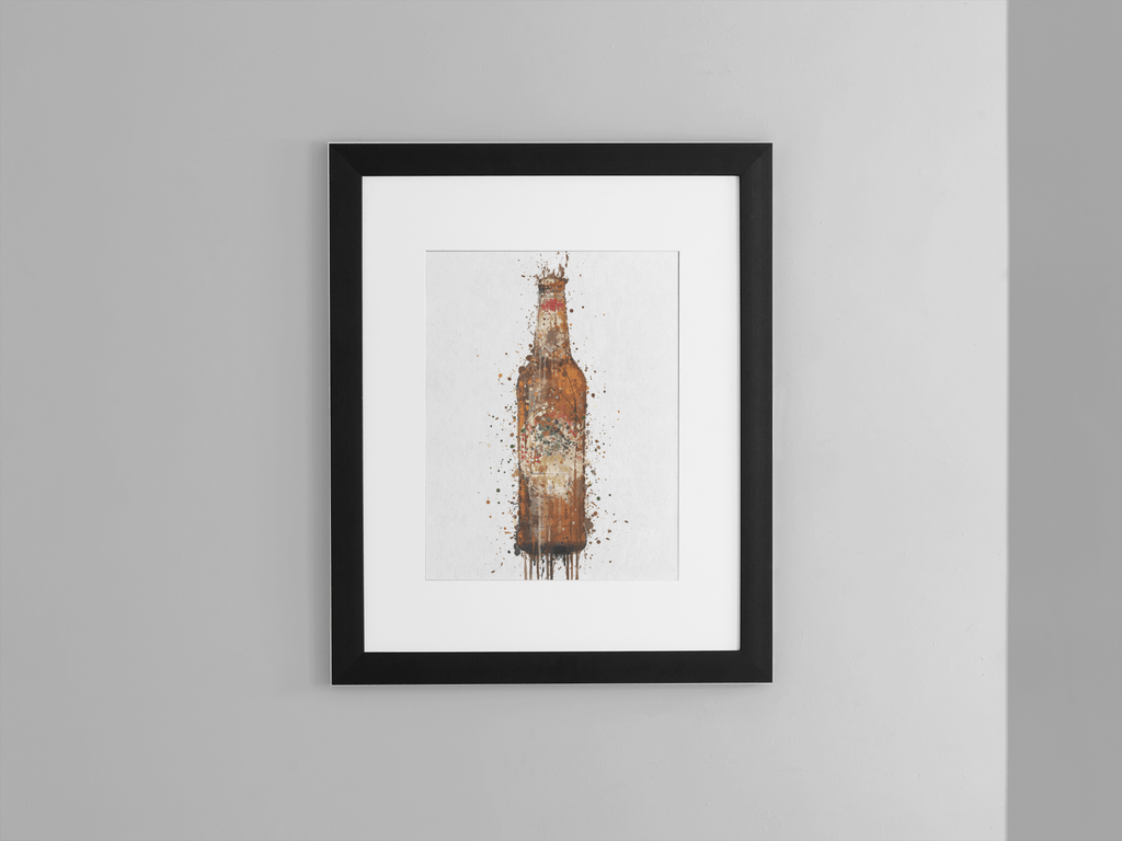 Beer Bottle Wall Art Print freeshipping - Woolly Mammoth Media