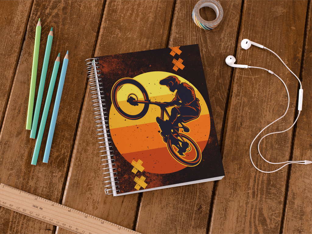 BMX Bike Art Notebook - A5 Lined Notebook