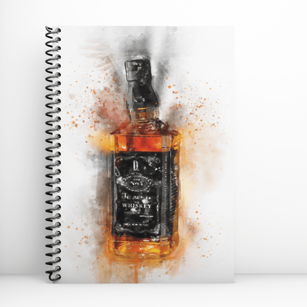 Bourbon Bottle Art Notebook freeshipping - Woolly Mammoth Media