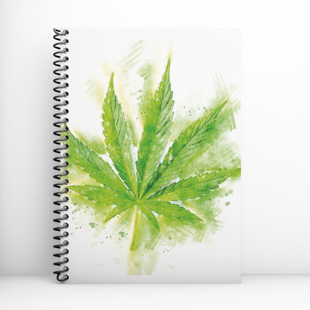 Cannabis Leaf Art Notebook freeshipping - Woolly Mammoth Media