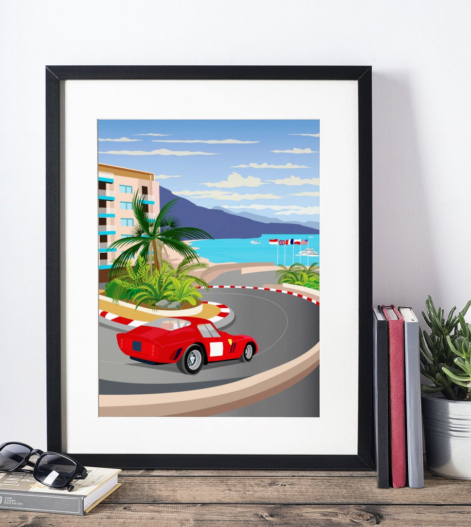 classic car wall art - 250 GTO Classic Car Art.