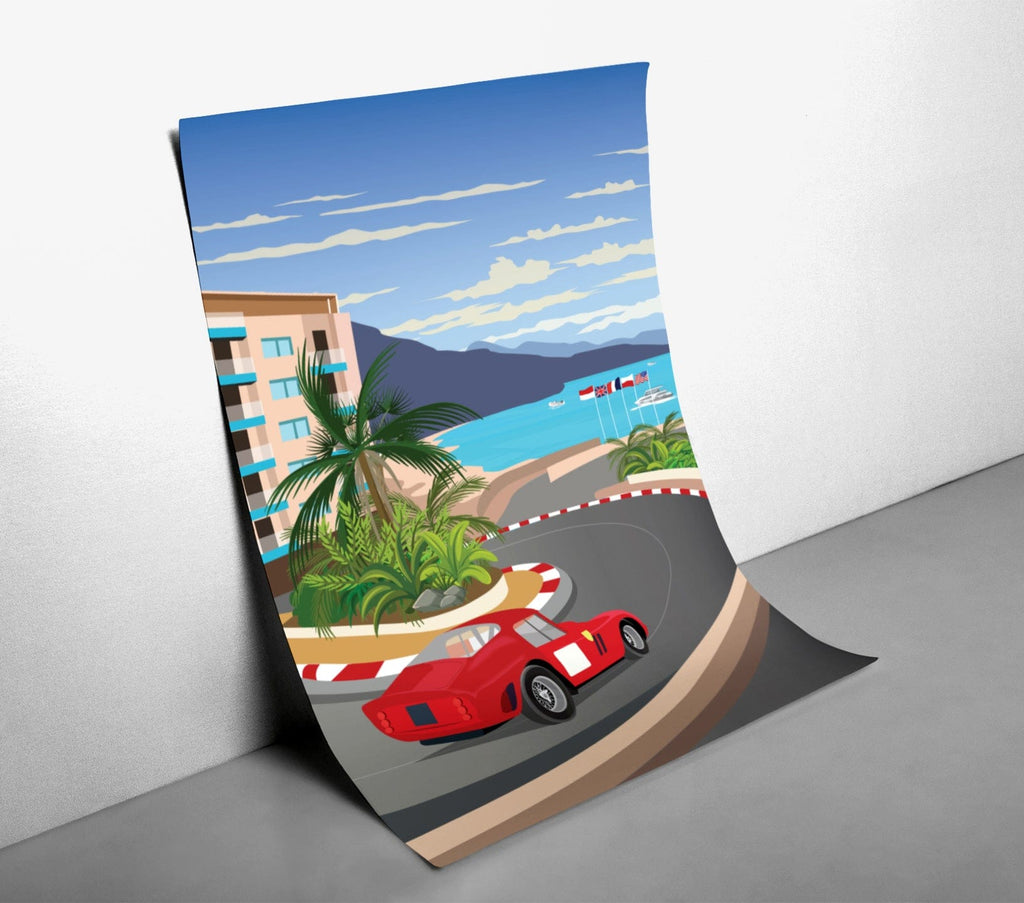 Classic sports car wall art print 250 GTO Classic Car Art.