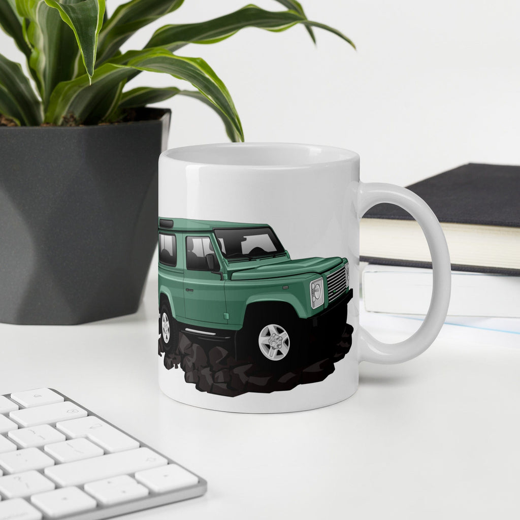 Woolly Mammoth Media Cars Green Defender Car Art Mug