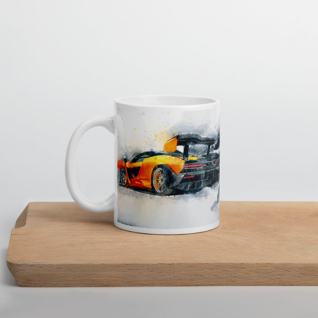 Woolly Mammoth Media Cars McLaren Senna Art Mug - Orange