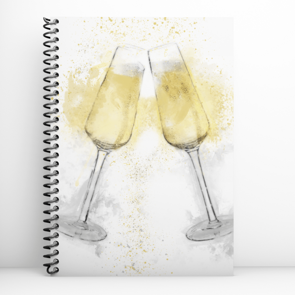 Champagne Flutes Artistic Notebook freeshipping - Woolly Mammoth Media