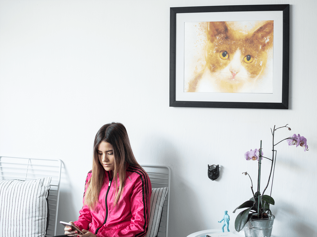 Cheeto the Cat Kitten Wall Art Print | Animal Artwork freeshipping - Woolly Mammoth Media