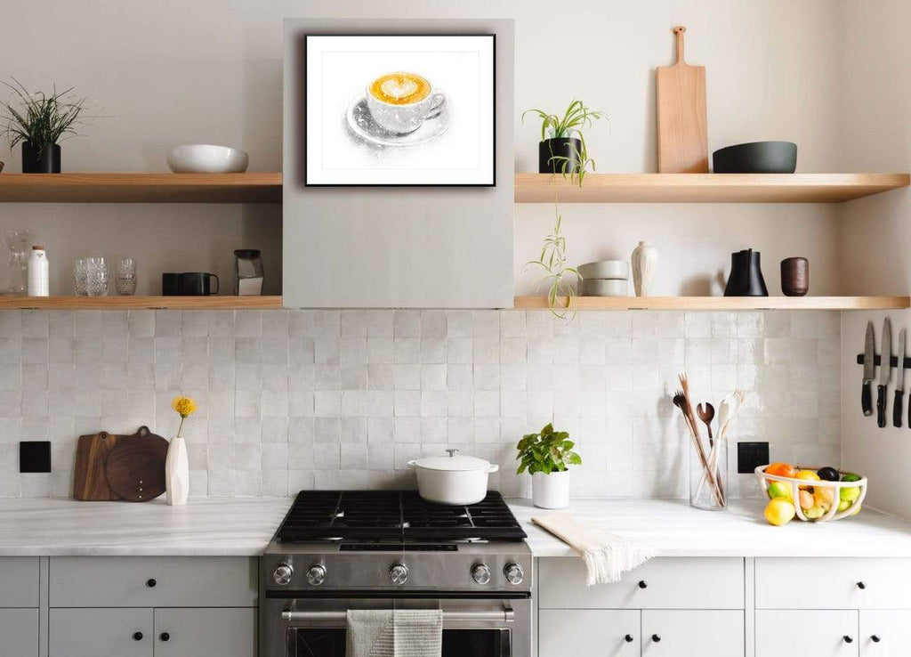 Coffee Love Wall Art Print Flat White Latte freeshipping - Woolly Mammoth Media