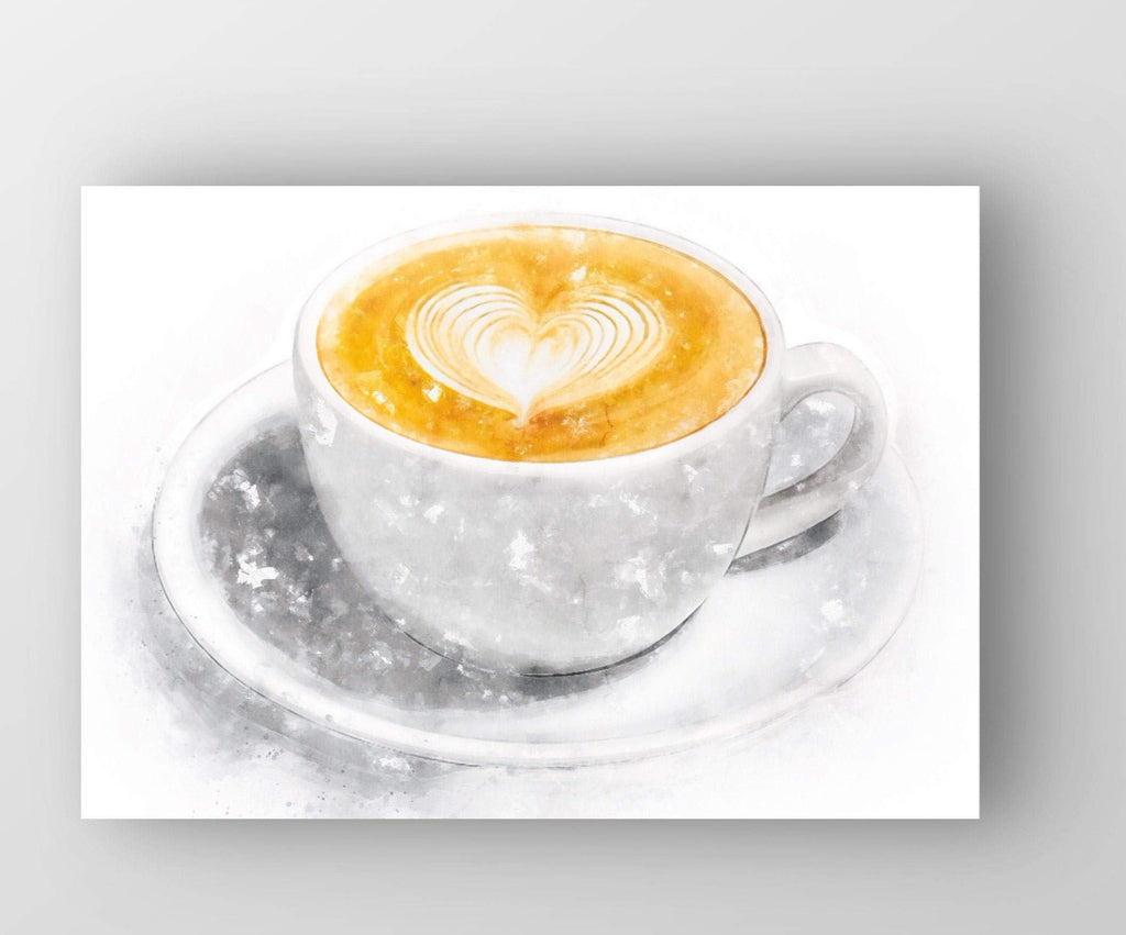Coffee Love Wall Art Print Flat White Latte freeshipping - Woolly Mammoth Media