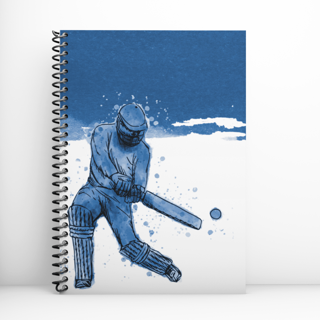 Cricket Notebook blue freeshipping - Woolly Mammoth Media
