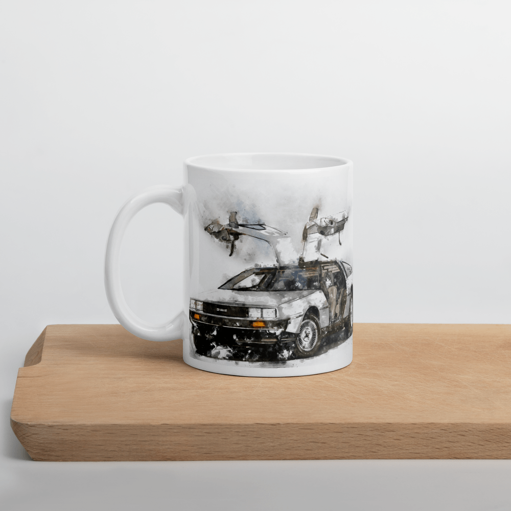 DeLorean Car Art Mug freeshipping - Woolly Mammoth Media