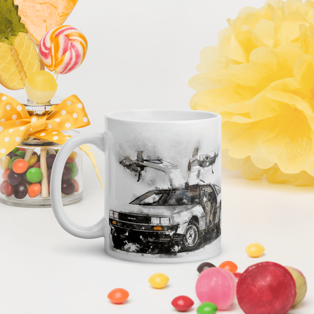 DeLorean Car Art Mug freeshipping - Woolly Mammoth Media