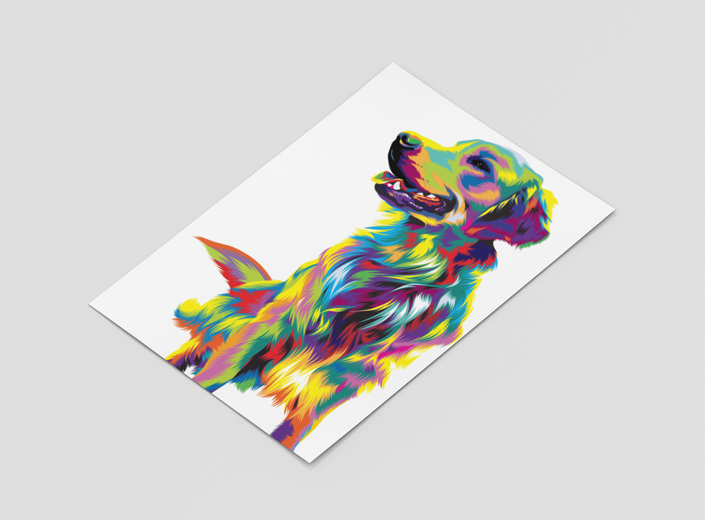 Woolly Mammoth Media Dogs 8x6" Print Golden Retriever Dog Art Print