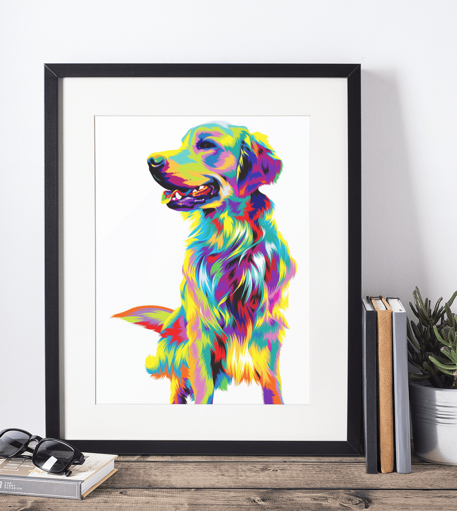 Woolly Mammoth Media Dogs Golden Retriever Dog Art Print
