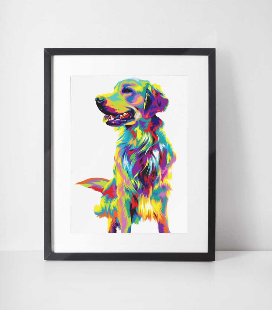 Woolly Mammoth Media Dogs Golden Retriever Dog Art Print