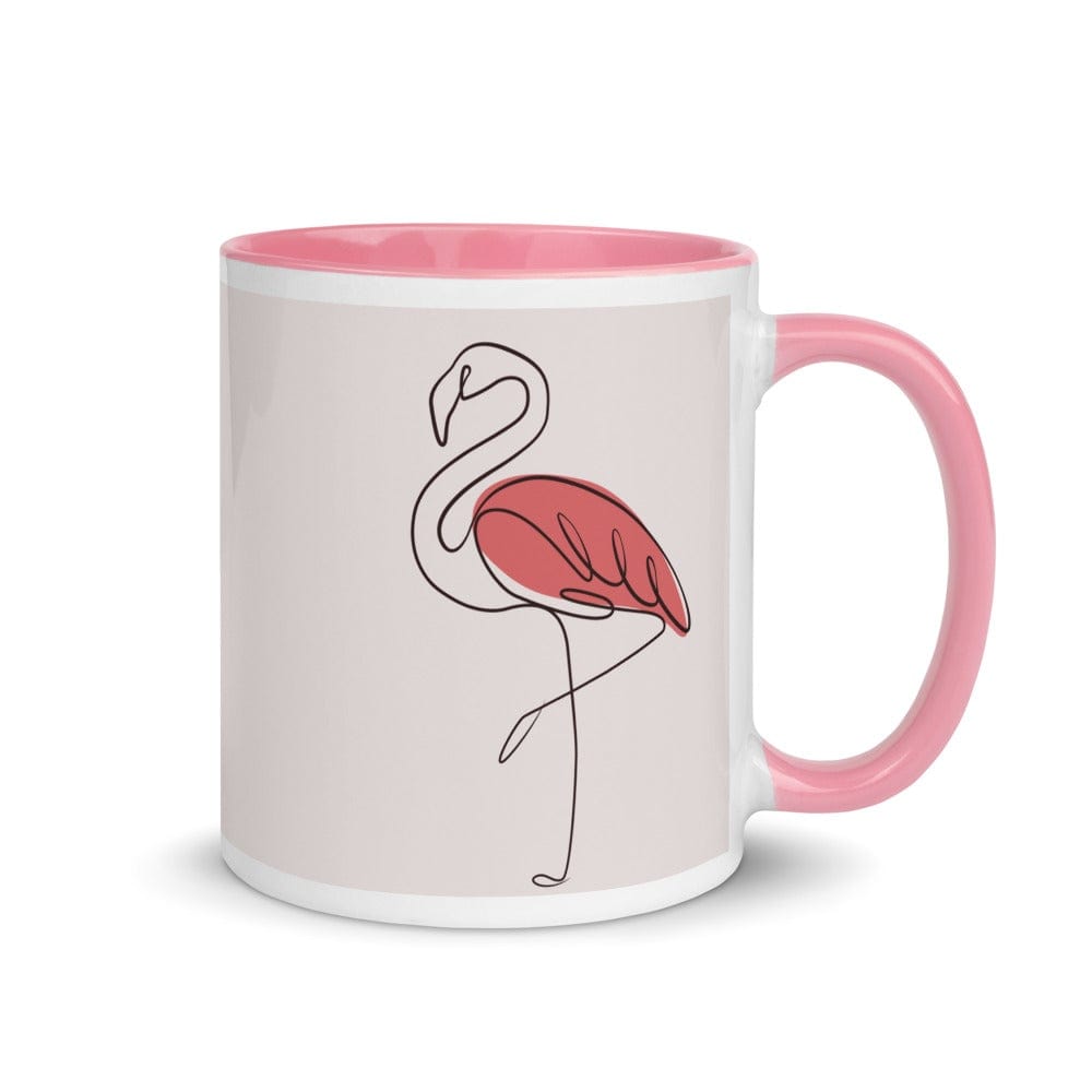 Flamingo Line Art Mug freeshipping - Woolly Mammoth Media