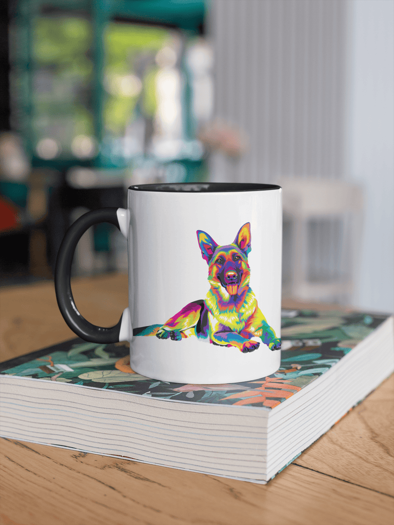 German Shepherd Alsatian Dog Art Mug freeshipping - Woolly Mammoth Media