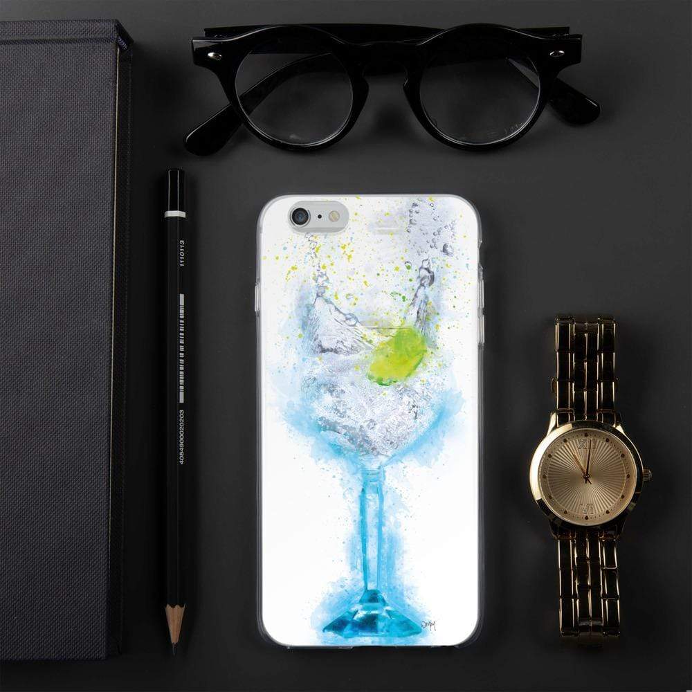 Gin and Tonic Glass iPhone 14 Splatter Art Case Cover