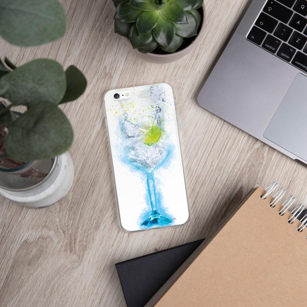 Gin and Tonic Glass iPhone Splatter Art Case Cover