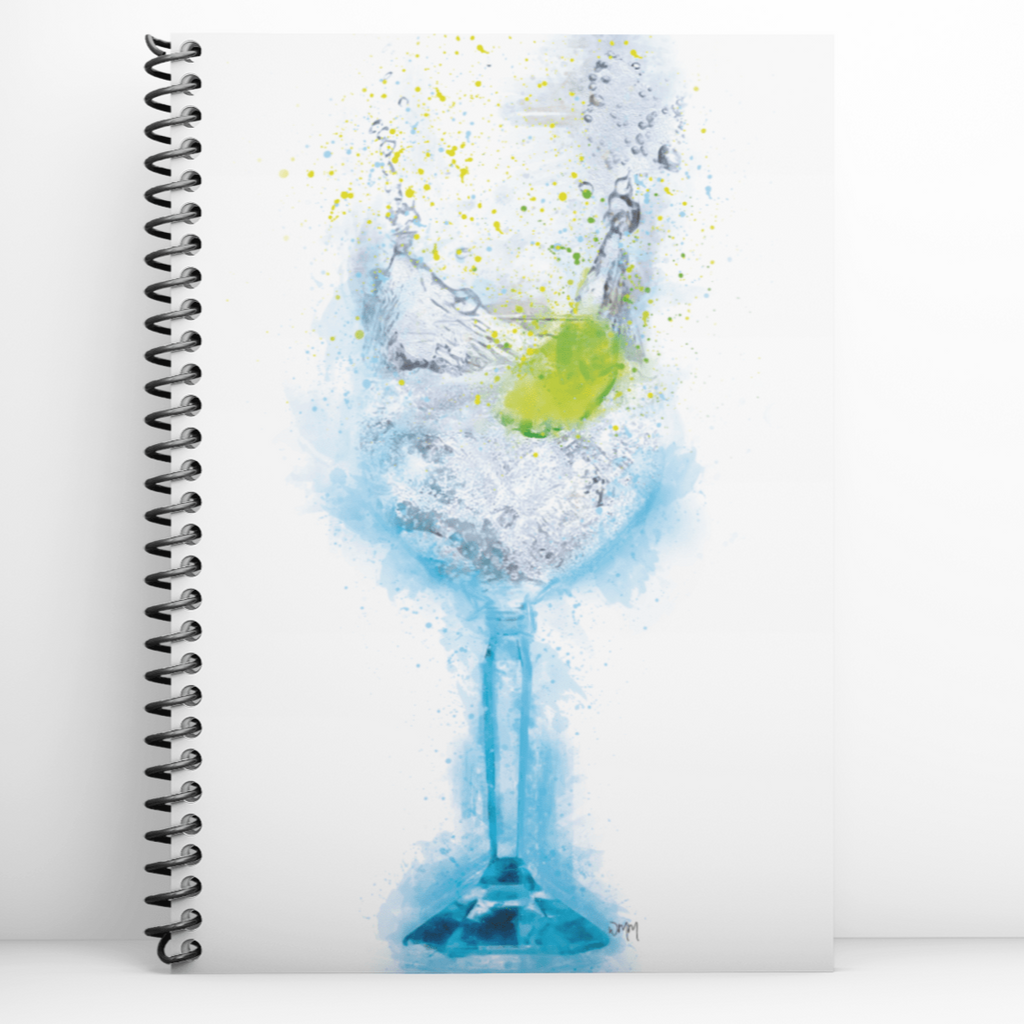 Gin and Tonic Glass Notebook Woolly Mammoth Media
