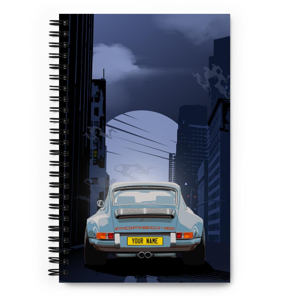 Grey 911 Personalised Car Notebook freeshipping - Woolly Mammoth Media