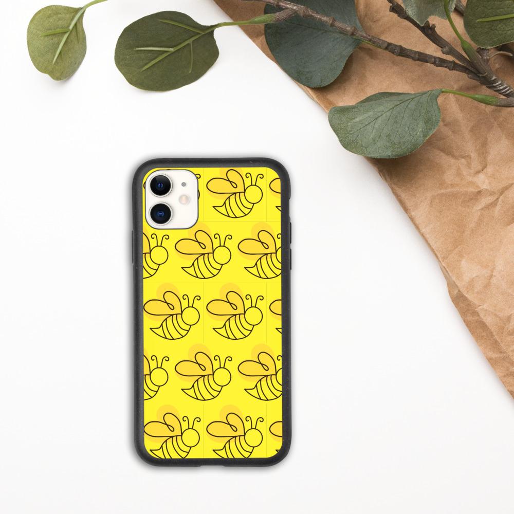 Bee Line Art Biodegradable iPhone case cover freeshipping - Woolly Mammoth Media