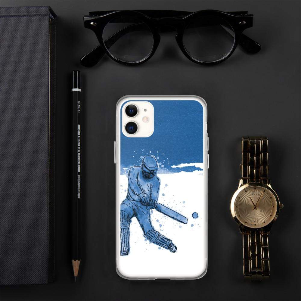 Cricket Player Blue iPhone Case Cover freeshipping - Woolly Mammoth Media