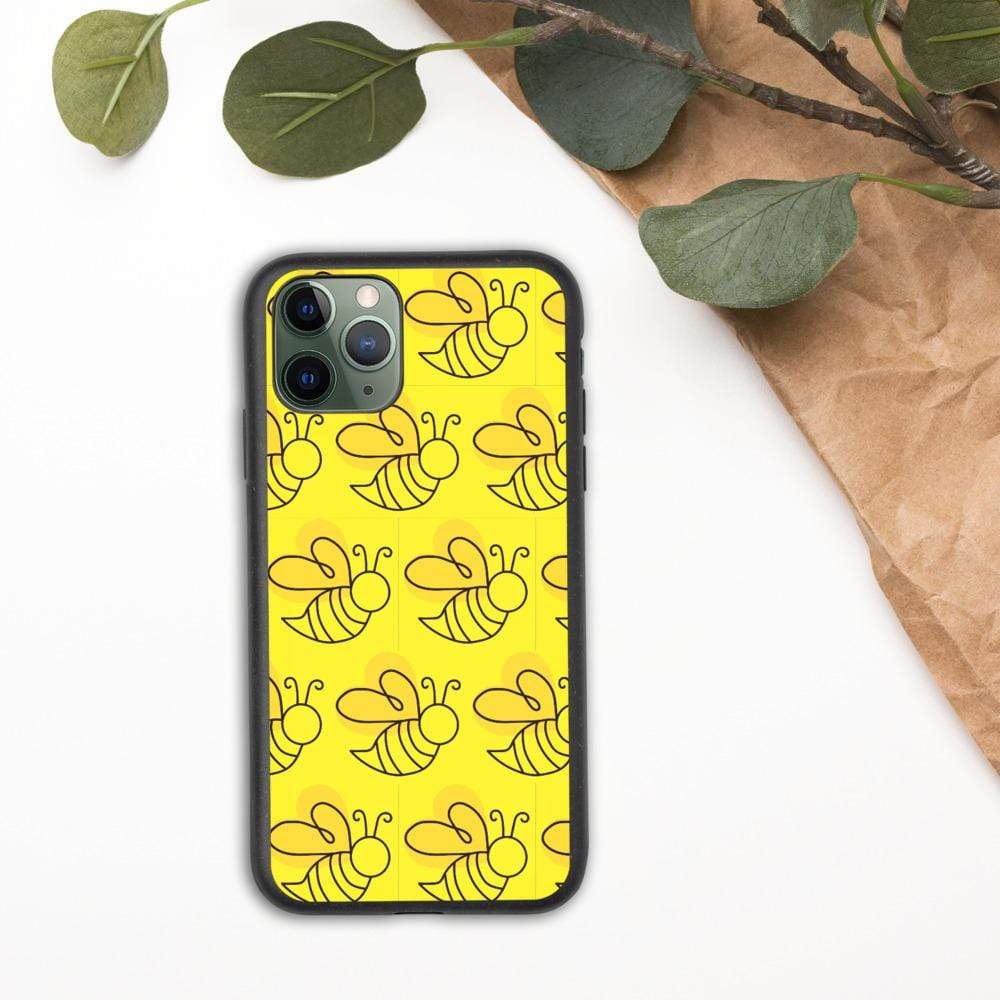 Bee Line Art Biodegradable iPhone case cover freeshipping - Woolly Mammoth Media
