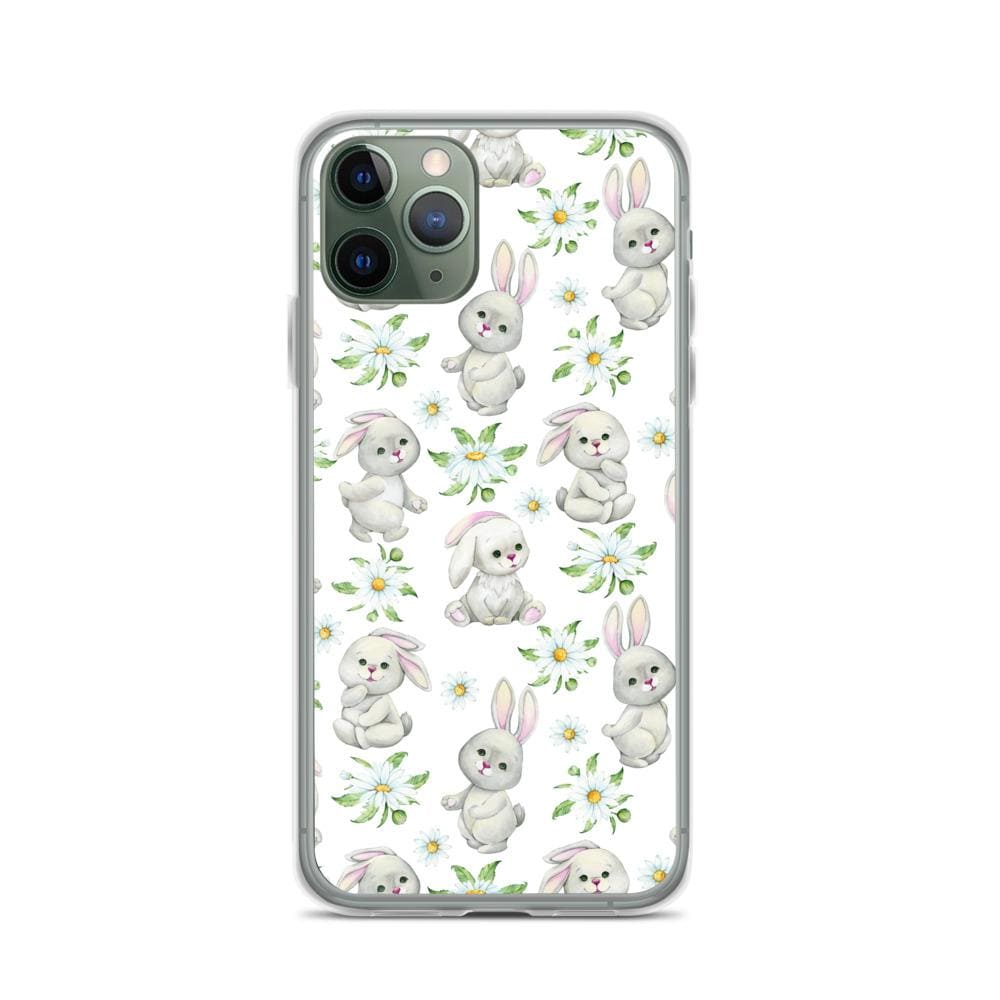 Grey Cute Rabbit iPhone Case Cover freeshipping - Woolly Mammoth Media
